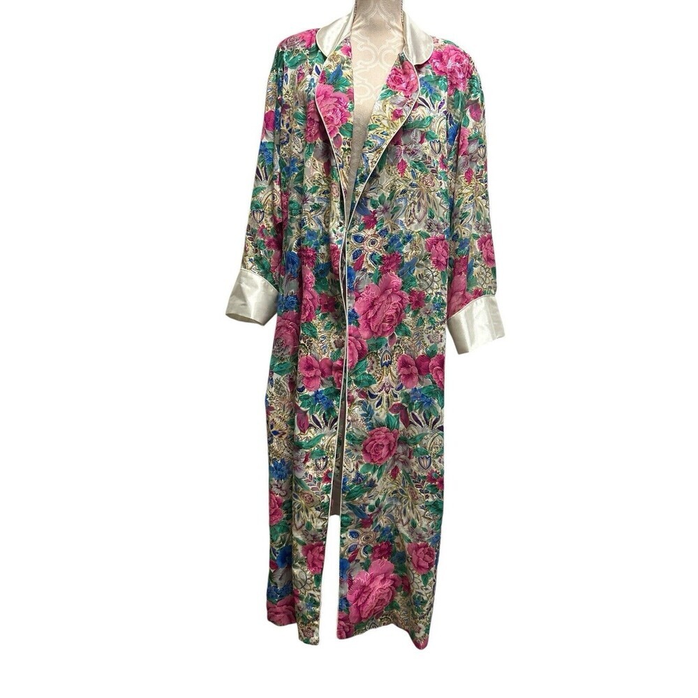 Victoria's Secret Gold Label Floral Nightgown Small Vintage Pink Ivory